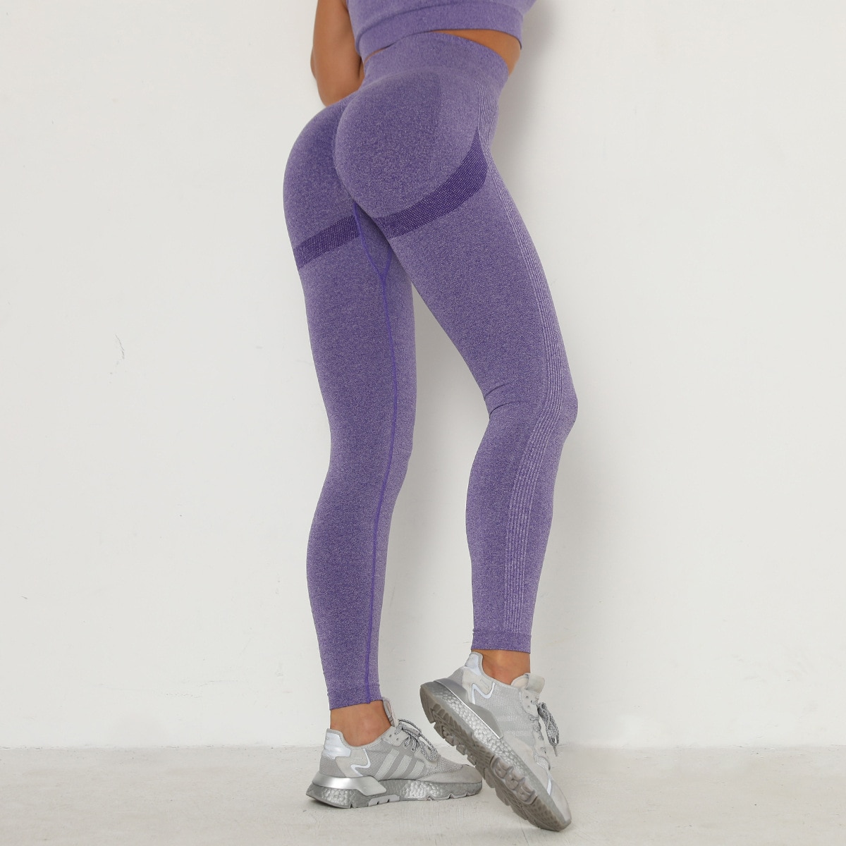 High Waist Seamless Leggings with Push Up Effect