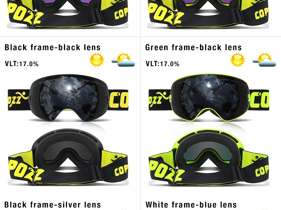 Unisex Anti-Fog Ski Goggles