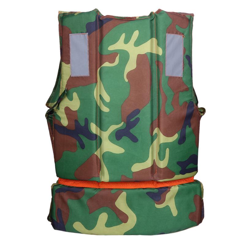 Camouflage Life Vest with Whistle
