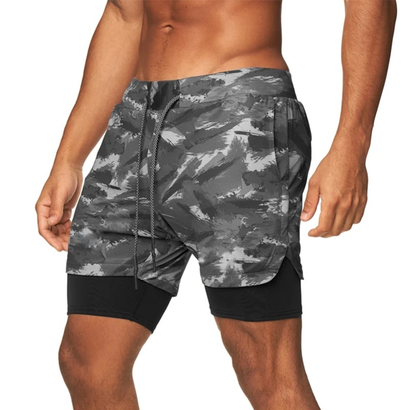 Men's Camouflage Printed Running Shorts