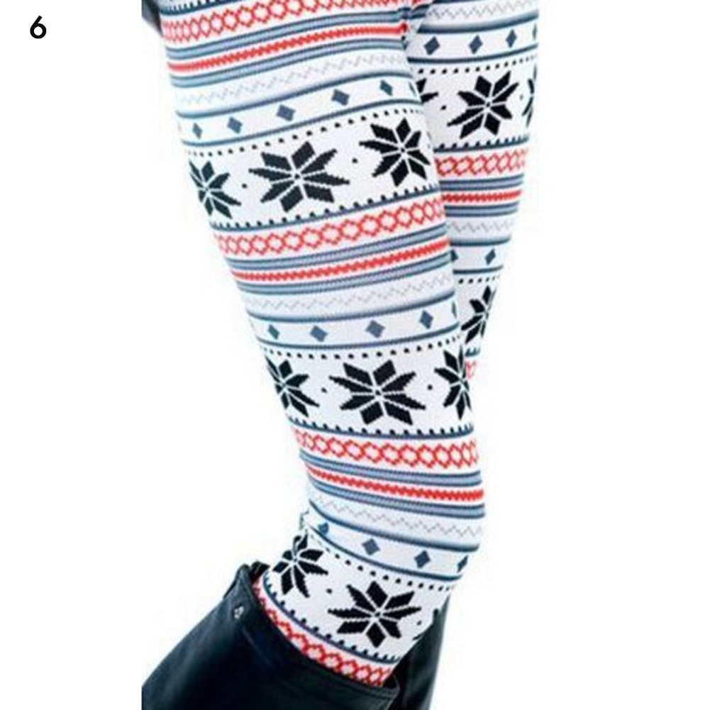 Women's High Waisted Leggings with Christmas Print