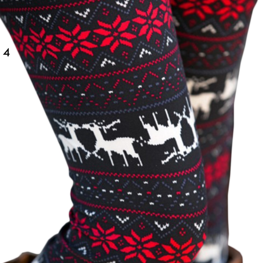 Women's High Waisted Leggings with Christmas Print