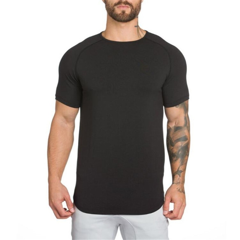 Men's Solid Color Cotton Fitness T-Shirt
