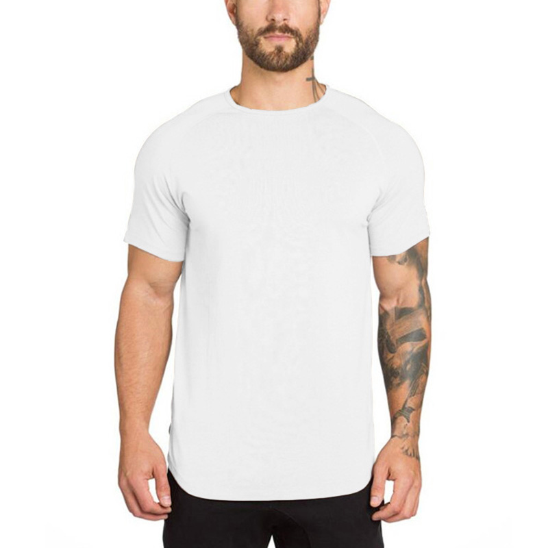 Men's Solid Color Cotton Fitness T-Shirt