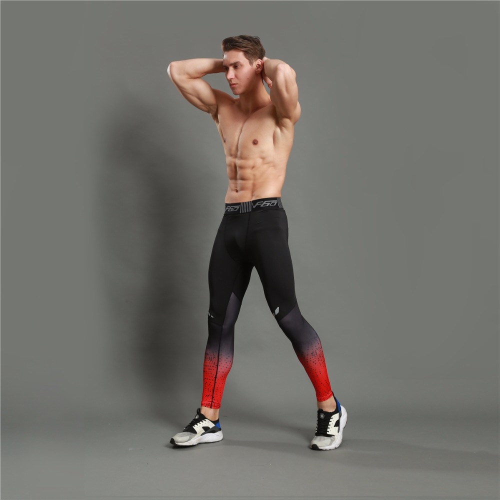 Gradient Printed Sports Men's Leggings