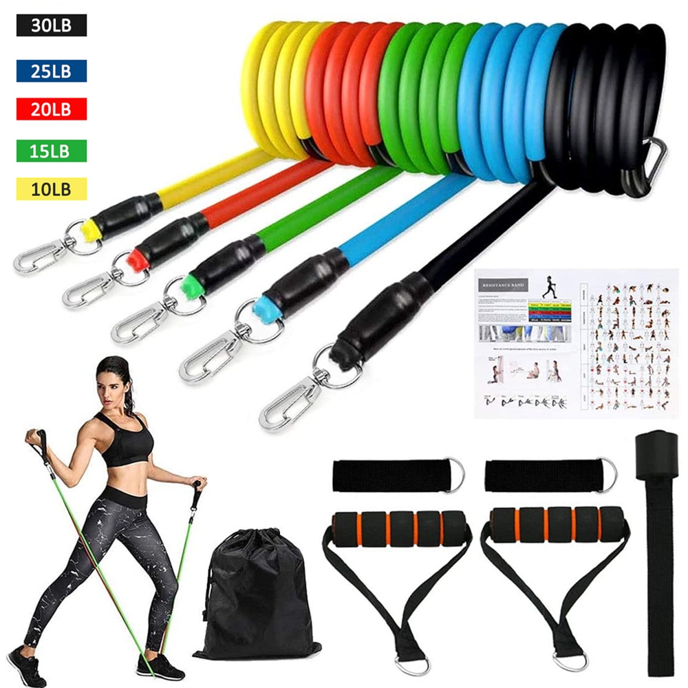 150lb Fitness Resistance Bands Set