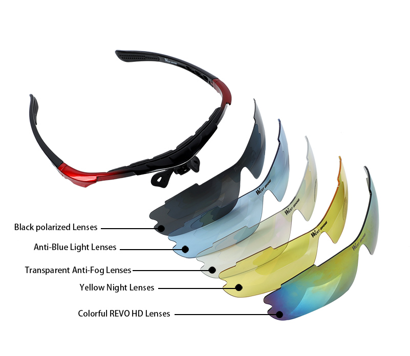 5 Lenses Outdoor Cycling Glasses