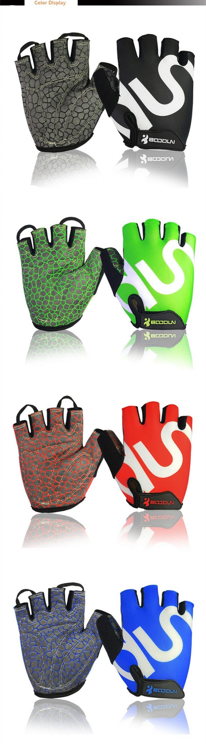 Cracks Print Sports Gloves