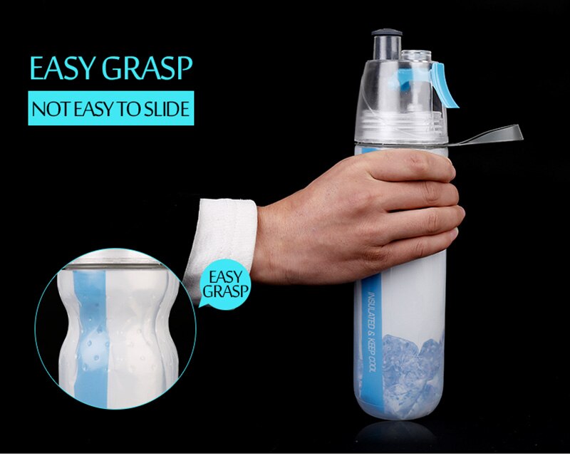 Mist Spray Sports Water Bottle