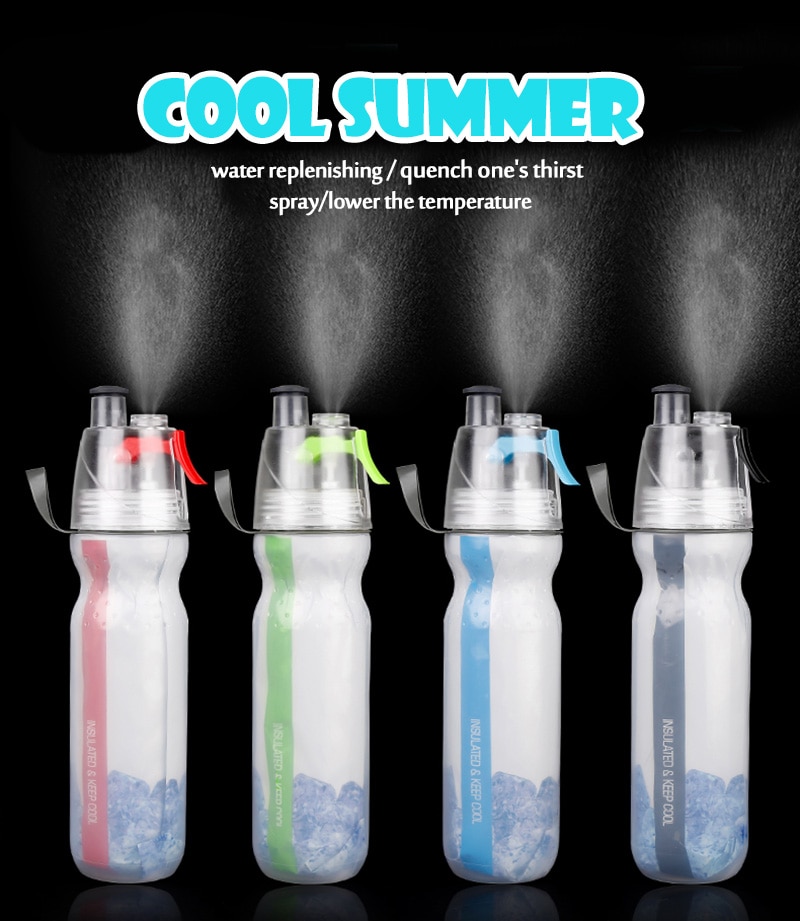 Mist Spray Sports Water Bottle