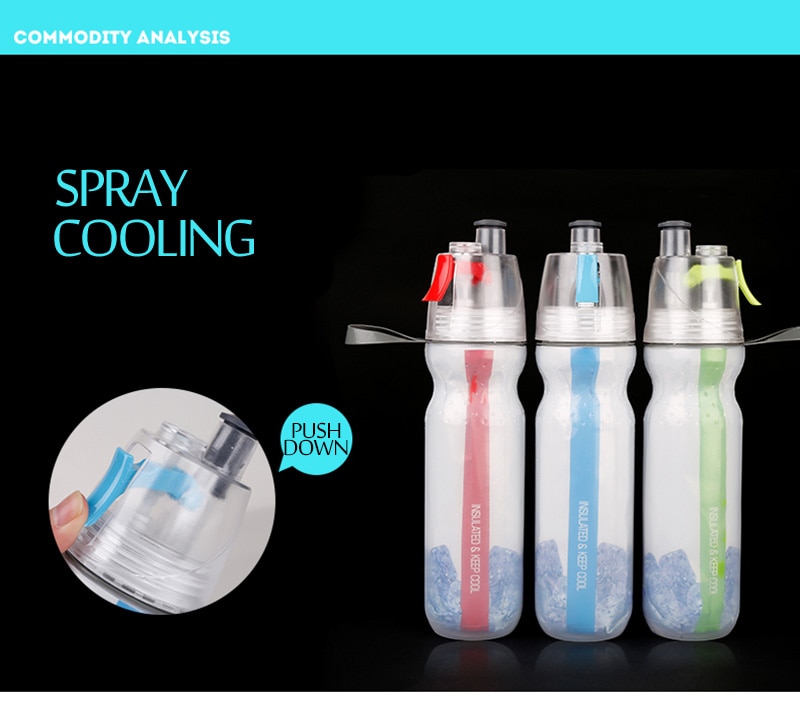 Mist Spray Sports Water Bottle