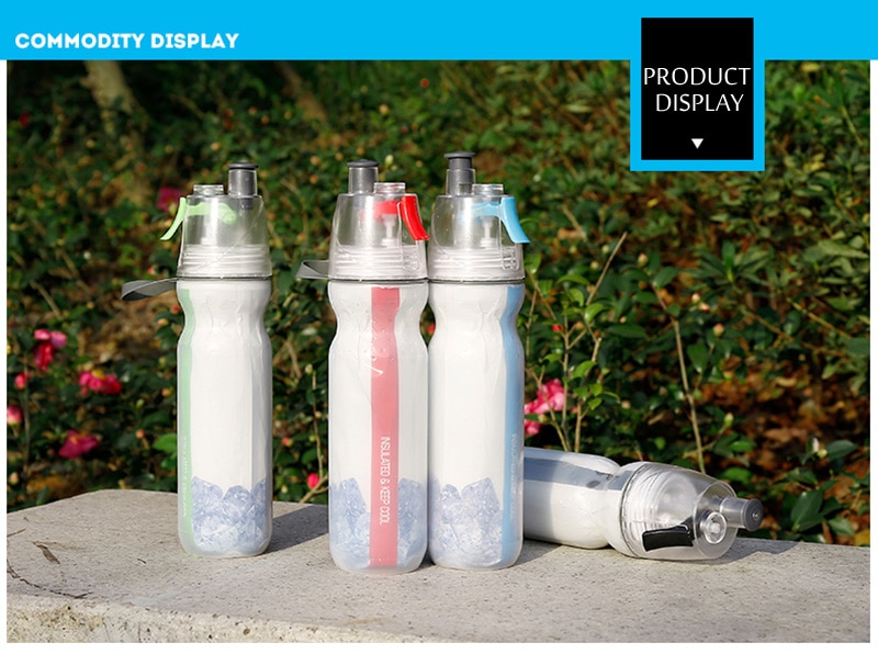 Mist Spray Sports Water Bottle