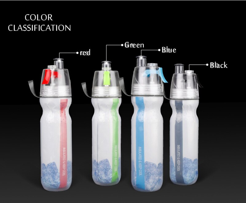 Mist Spray Sports Water Bottle