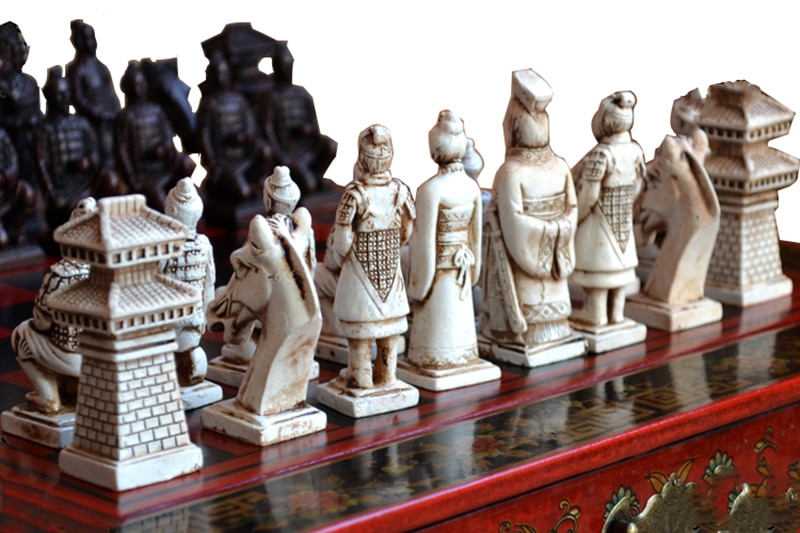 Classic Chinese Warriors Wooden Chessboard