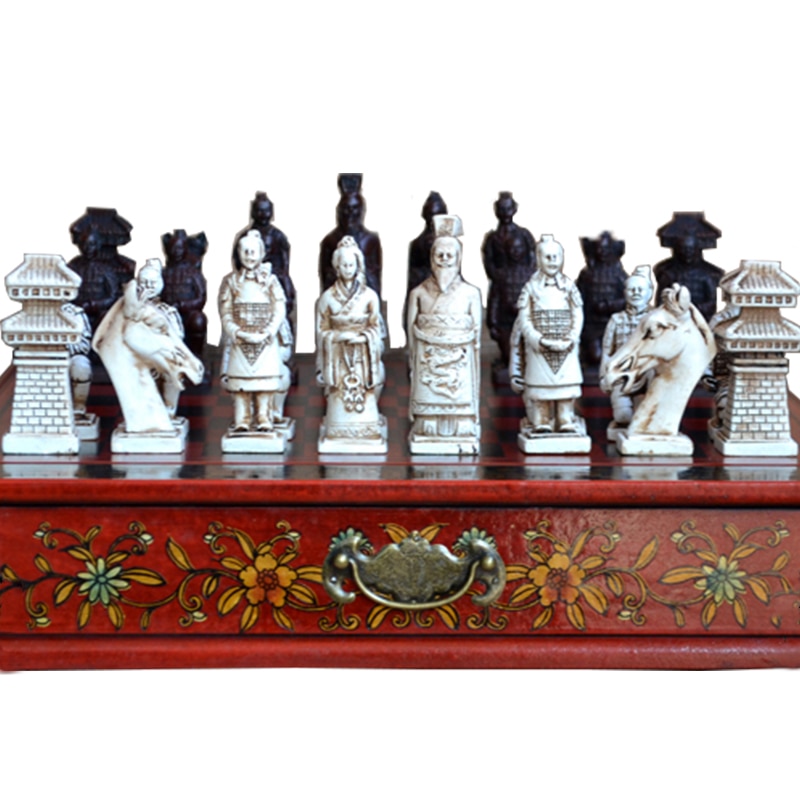 Classic Chinese Warriors Wooden Chessboard