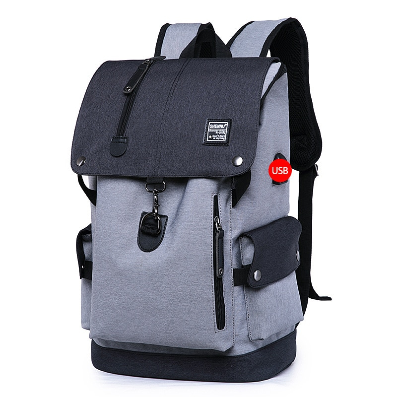 Stylish Multi-Space Men's Travel Laptop Backpack with USB