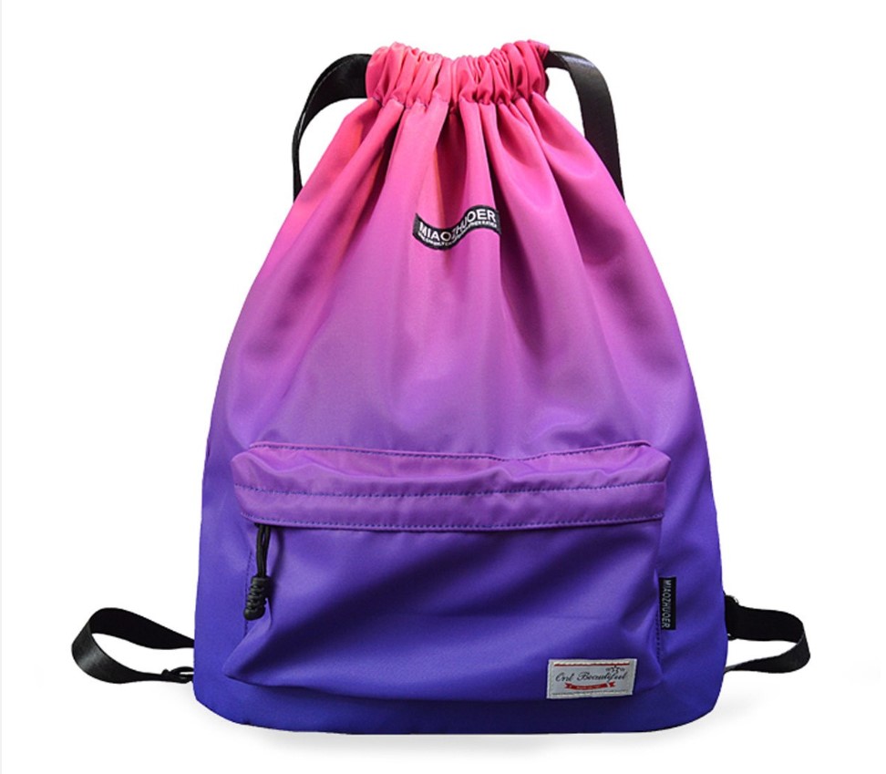 Gradient Color Sports Drawstring Backpack