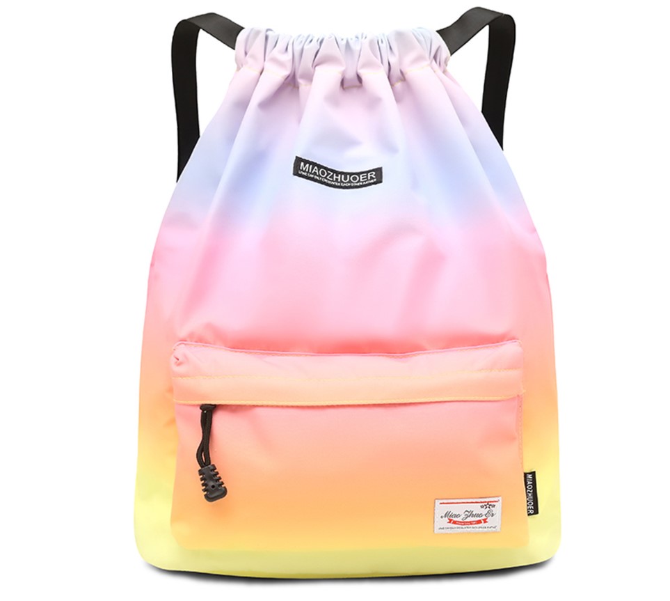 Gradient Color Sports Drawstring Backpack