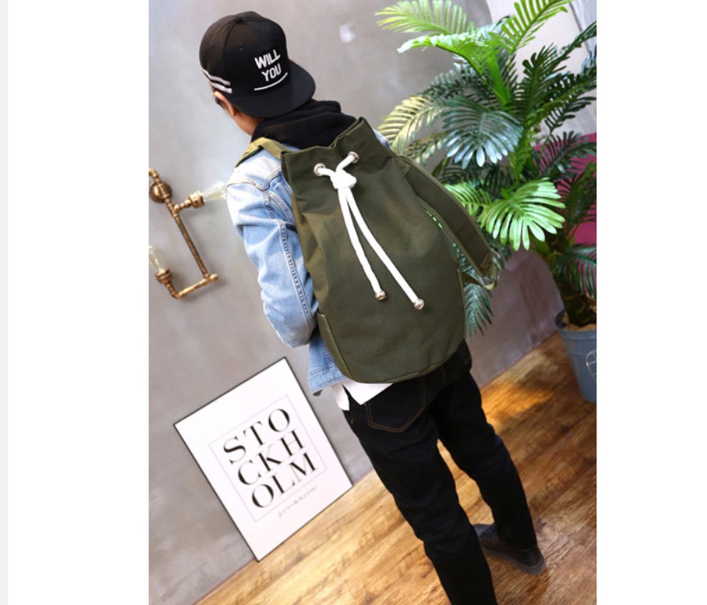 Men's Canvas Drawstring Backpack