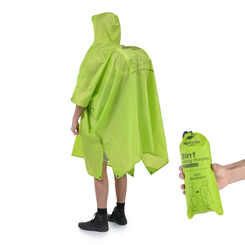 Single Person Raincoat with Backpack Cover