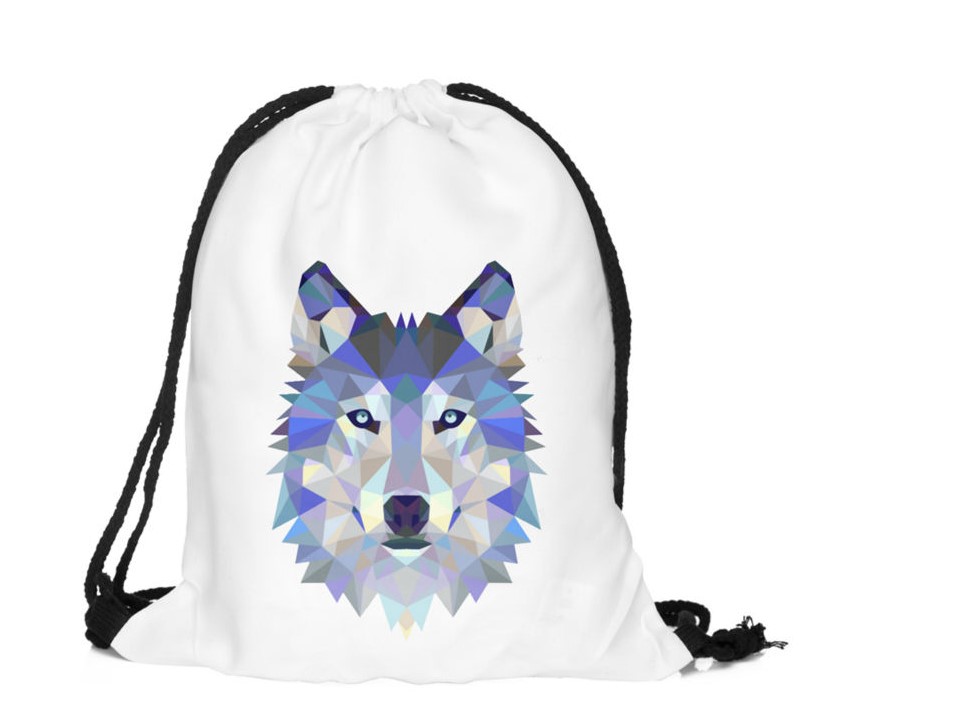 Wolf Print Backpack