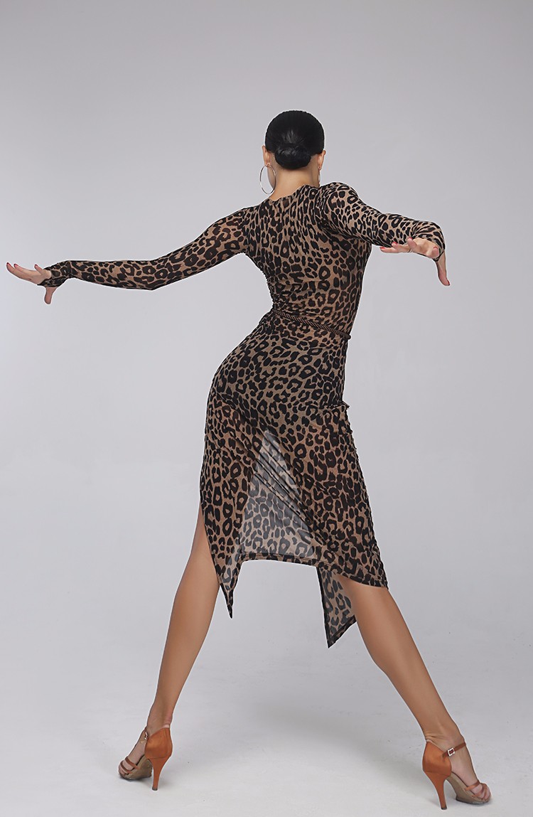 Latin Dance Leopard Dress