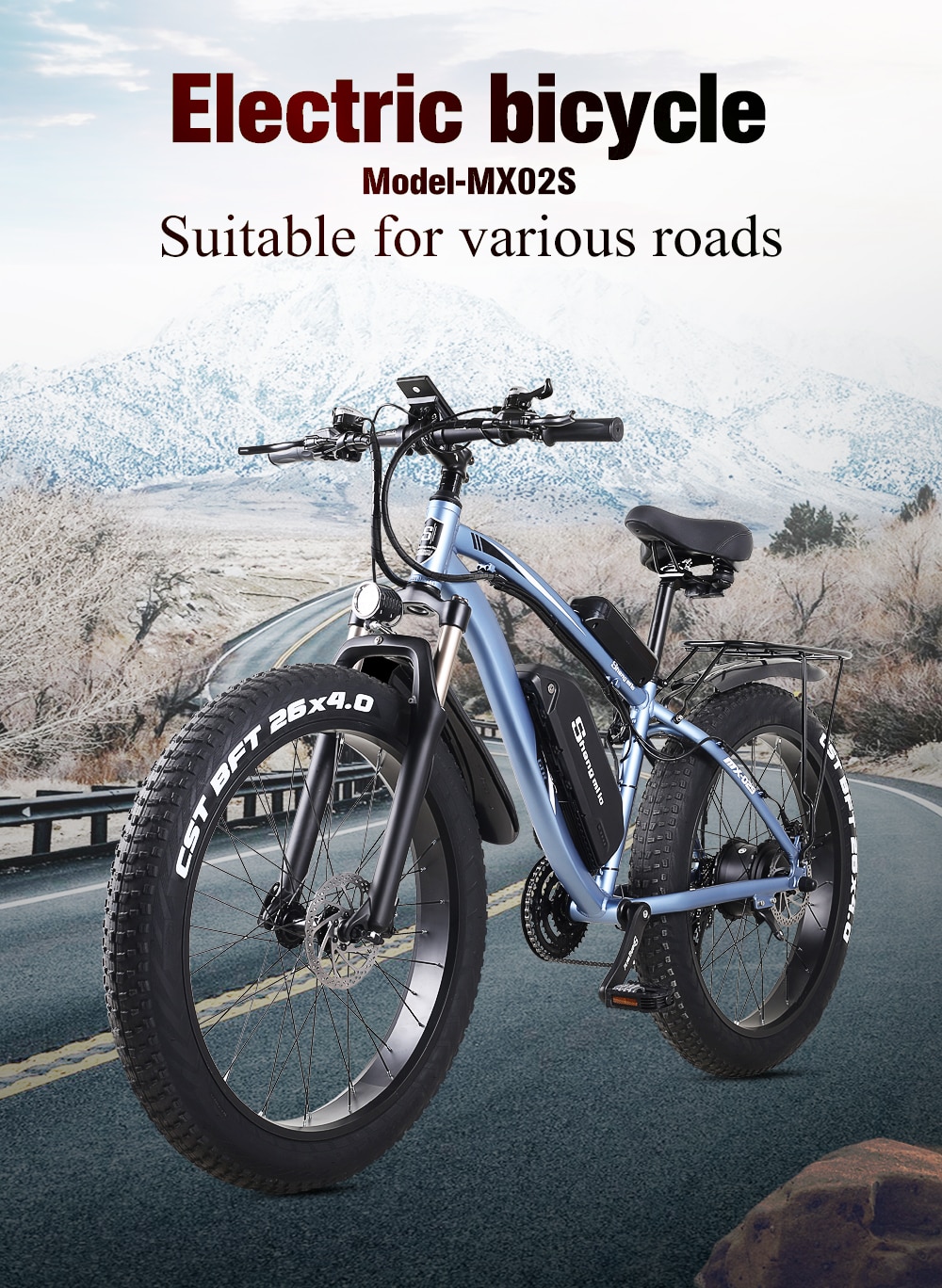 Electric Bike for Mountains and Snow