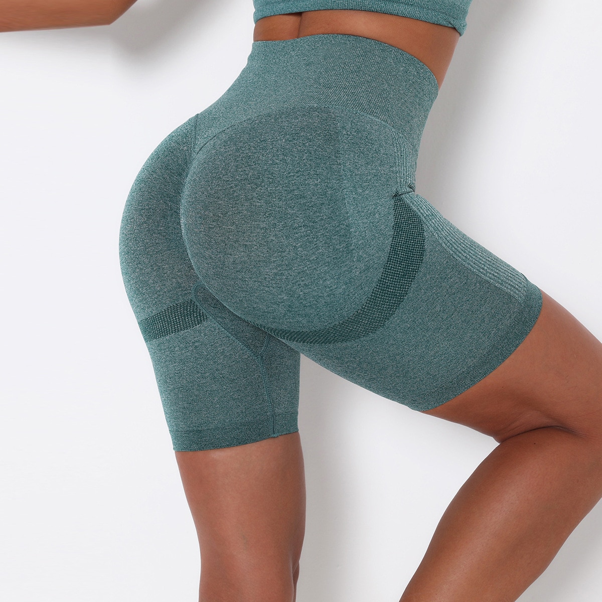 Seamless Sport Shorts for Women with Push Up